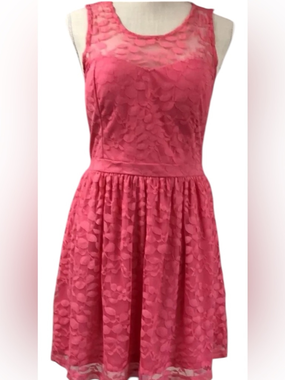 Candies Coral Lace Occasional Dress Size Medium